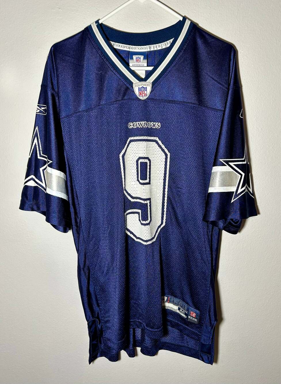 Y2K Reebok Dallas Cowboys Tony Romo 9 NFL Football Jersey Navy Blue Mesh Men M
